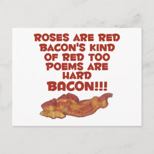 Bacon Poem Postcard