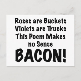 Bacon Poem Postcard