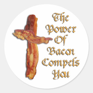 Bacon Power Classic Round Sticker