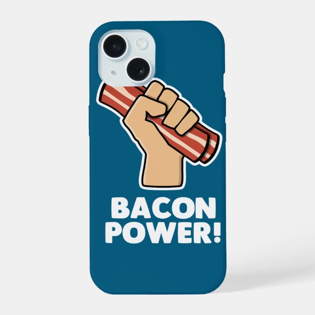Bacon Power iPhone 15 Case (Back)