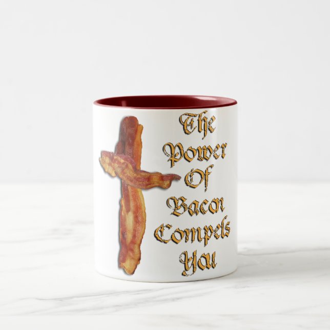 Bacon Power Two-Tone Coffee Mug (Center)