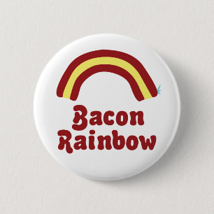 Bacon Rainbow 2 Inch Round Button