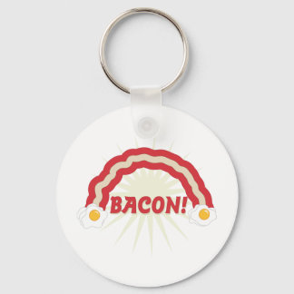 Bacon rainbow keychain