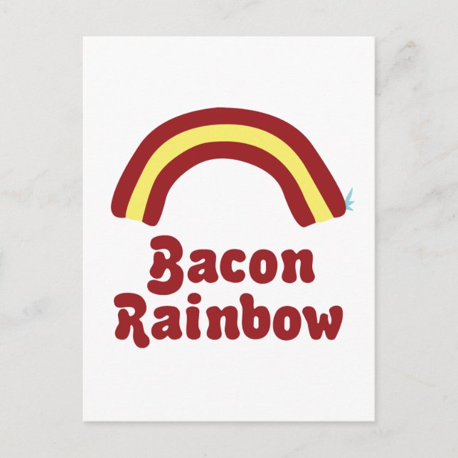 Bacon Rainbow Postcard (Front)
