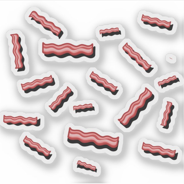 Bacon red meat lover fun retro pattern (Front)