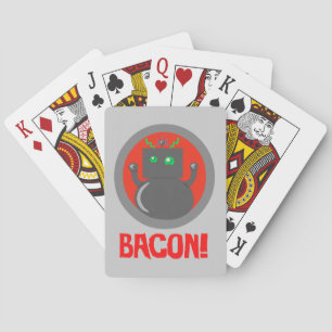 Bacon Robot Playing Cards