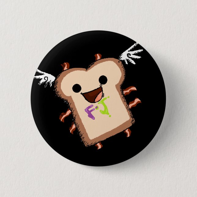 bacon sammich 2 inch round button (Front)