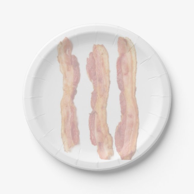 Bacon Strips Paper Plate (Front)
