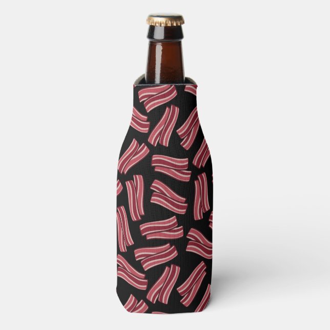 Bacon Strips Pattern Bottle Cooler (Bottle Front)