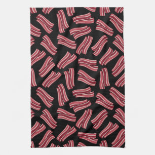Bacon Strips Pattern Kitchen Towel