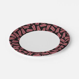 Bacon Strips Pattern Paper Plate