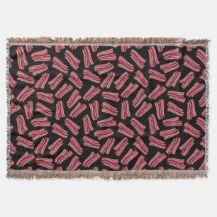 Bacon Strips Pattern Throw Blanket