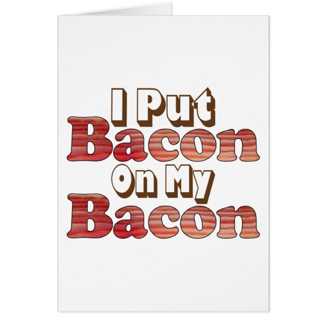 Bacon sur Bacon (Devant)