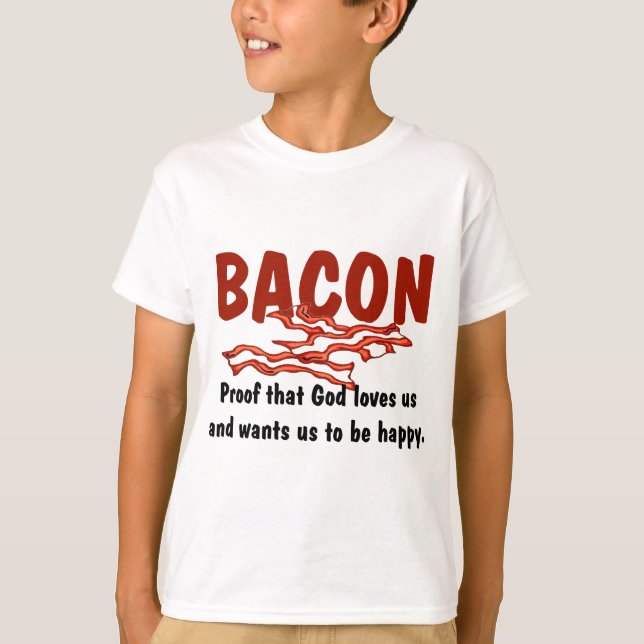 Bacon T-shirts and Gifts. (Front)