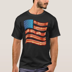Bacon  Tee Meat    USA Flag
