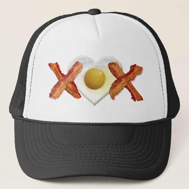 Bacon X O X LOVE Trucker Hat (Front)