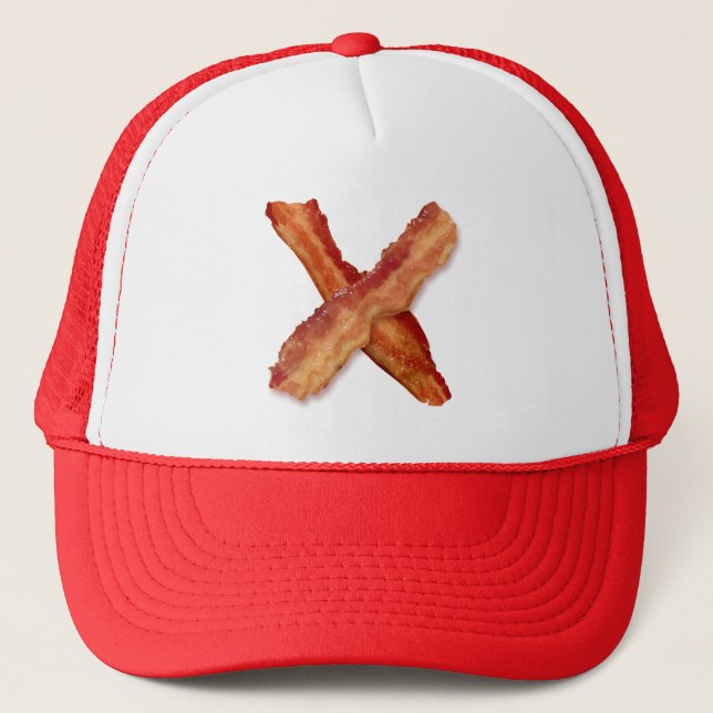Bacon X O X LOVE Trucker Hat (Front)