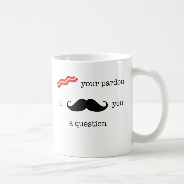 Bacon Your Pardon for Lefties Coffee Mug (Right)