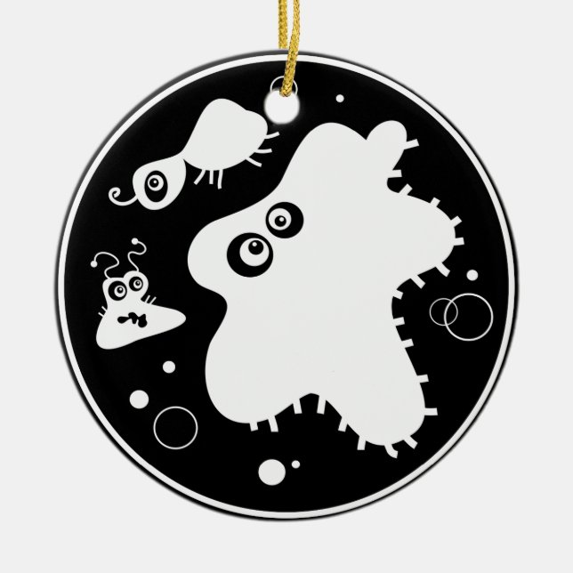 Bacteria Ceramic Ornament (Front)