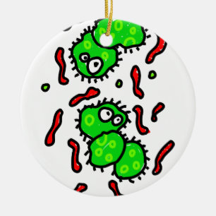 Bacteria Ceramic Ornament