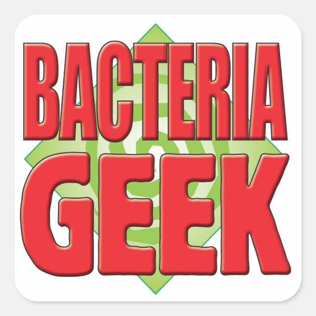 Bacteria Geek v2 Square Sticker (Front)