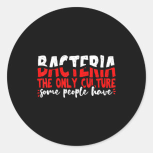 bacteria microbiology science classic round sticker