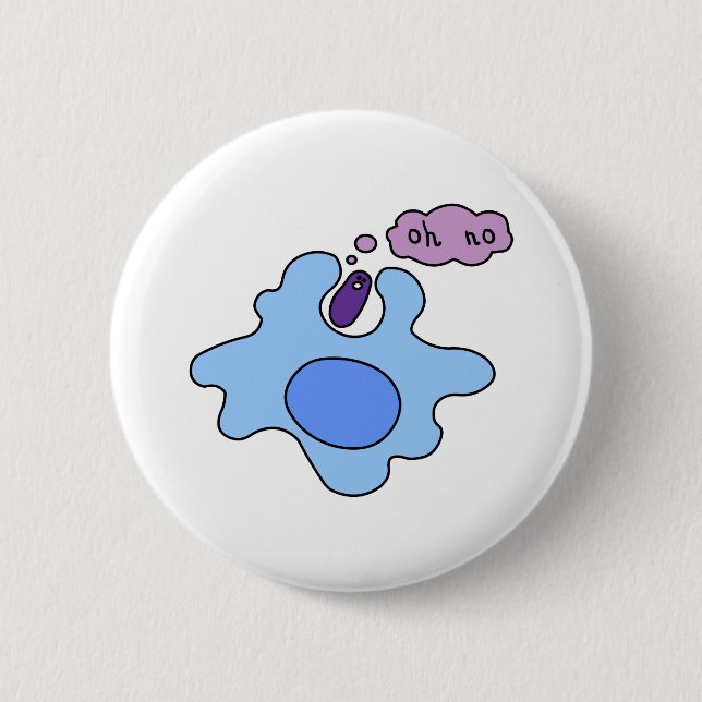 Bacteria Phagocytosis 2 Inch Round Button (Front)