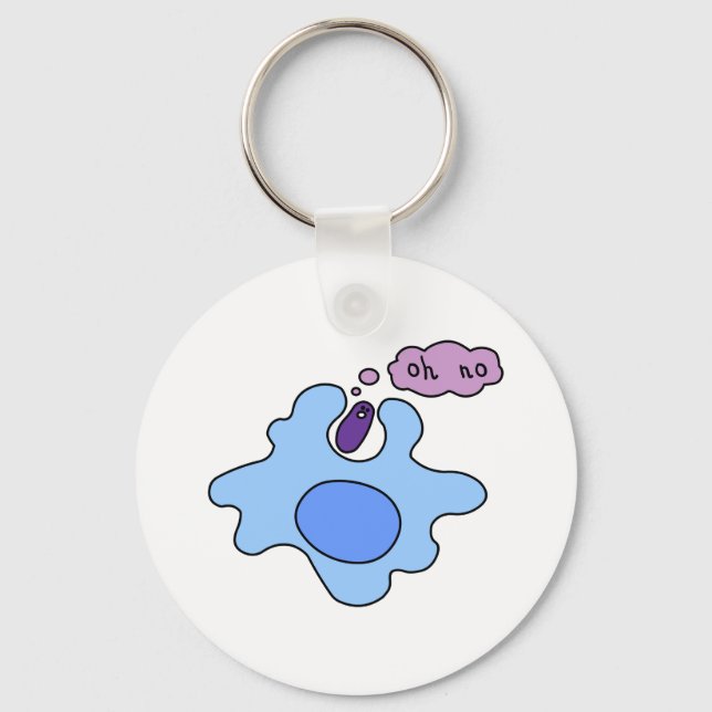 Bacteria Phagocytosis Keychain (Front)