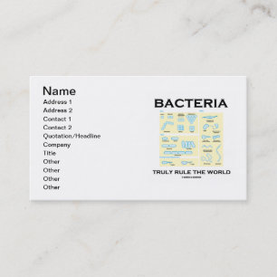 Bacteria Truly Rule The World (Morphology) Business Card
