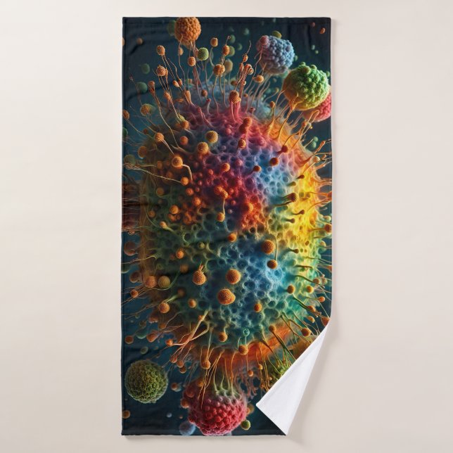 bacteria under microscope bath towel (Bath Towel)