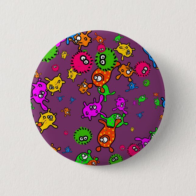Bacteria Wallpaper 2 Inch Round Button (Front)