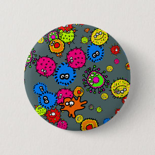 Bacteria Wallpaper 2 Inch Round Button