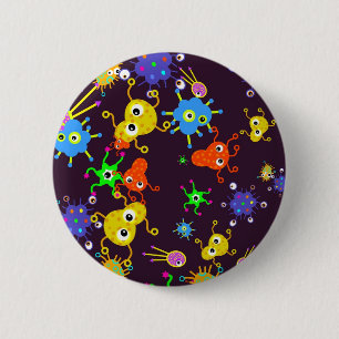 Bacteria Wallpaper 2 Inch Round Button