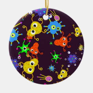 Bacteria Wallpaper Ceramic Ornament
