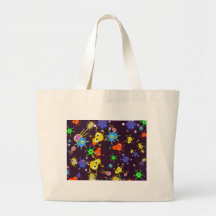 Bacteria Wallpaper Large Tote Bag
