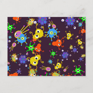 Bacteria Wallpaper Postcard