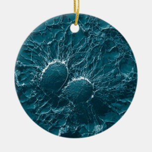 Bacterial cells of Staphylococcus Aureus Close Up Ceramic Ornament