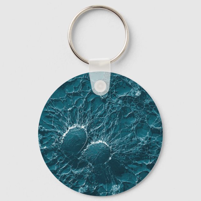 Bacterial cells of Staphylococcus Aureus Close Up Keychain (Front)