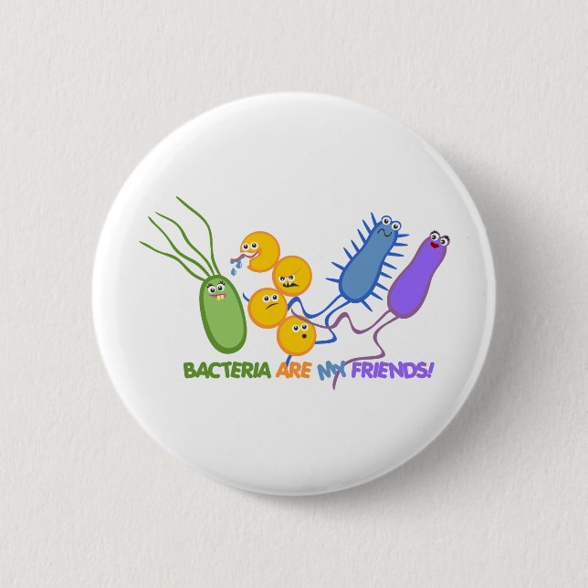 Bacterial Friends 2 Inch Round Button (Front)