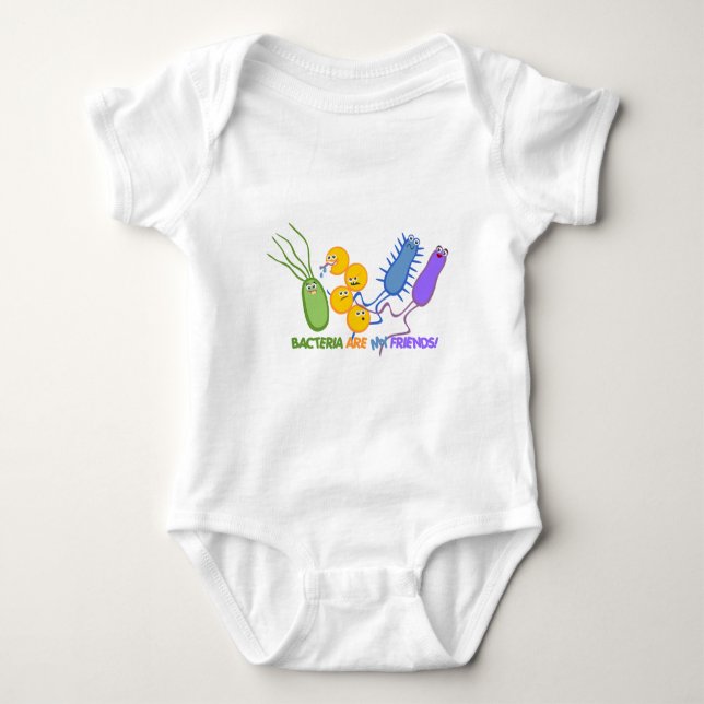 Bacterial Friends Baby Bodysuit (Front)