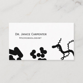 Bactéries Médicale Micro noir et blanc Carte de vi
