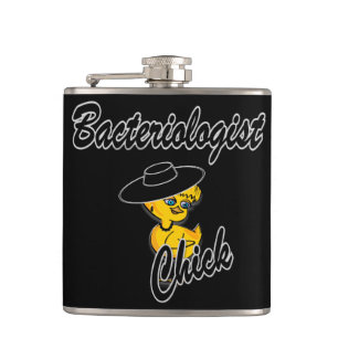Bacteriologist Chick #4 Hip Flask