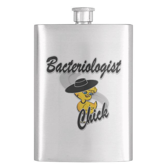 Bacteriologist Chick #4 Hip Flask (Front)