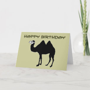 Bactrian Camel Birthday Card