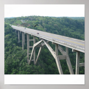 Bacunayagua bridge, Cuba Poster
