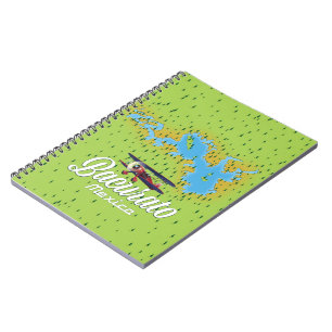 Bacurato mexico Lake map Notebook