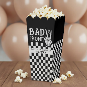 Bad 2 the Bone Skeleton Pink Birthday Party Favor Box