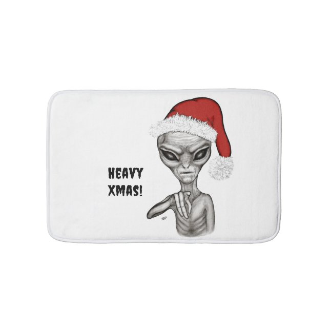 Bad Alien , Heavy Xmas ! Bath Mat (Front)