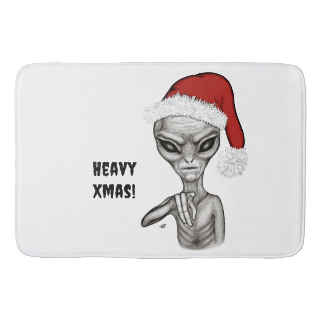 Bad Alien , Heavy Xmas ! Bath Mat (Front)