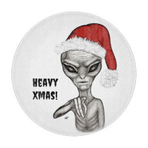 Bad Alien , Heavy Xmas ! Cutting Board